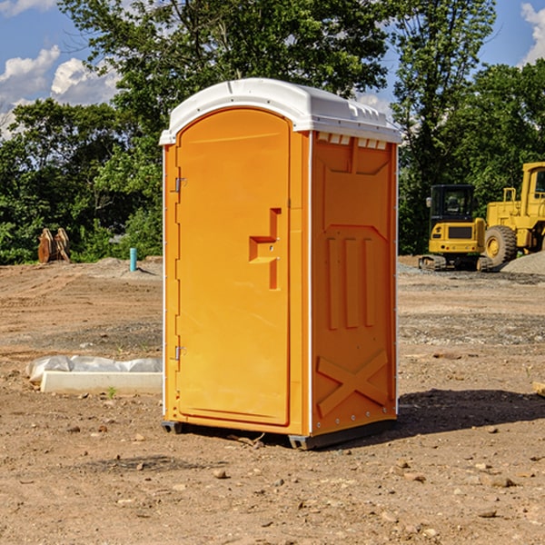 how often are the porta potties cleaned and serviced during a rental period in Elbridge